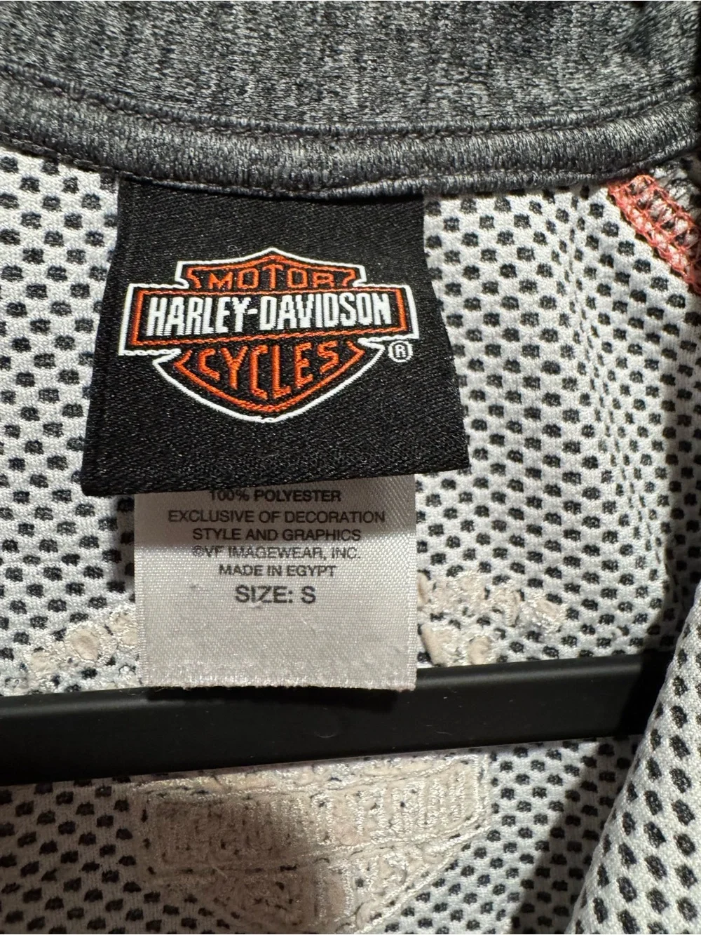 Harley-Davidson Gray Full-Zip Jacket with Orange Trim